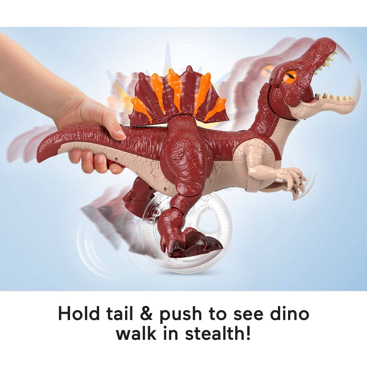 Fisher-Price Imaginext Jurassic World Rebirth Sprinting Spinosaurus Dinosaur Toy with Lunge and Chomp