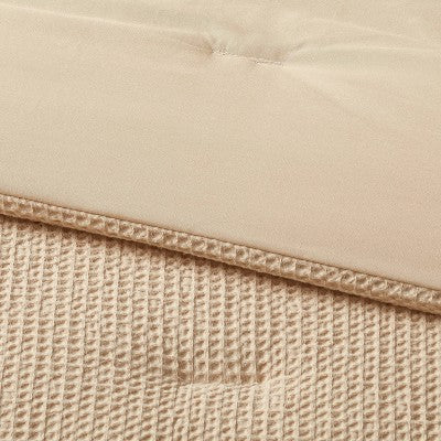 Washed Waffle Weave Comforter and Sham Set - Threshold: OEKO-TEX