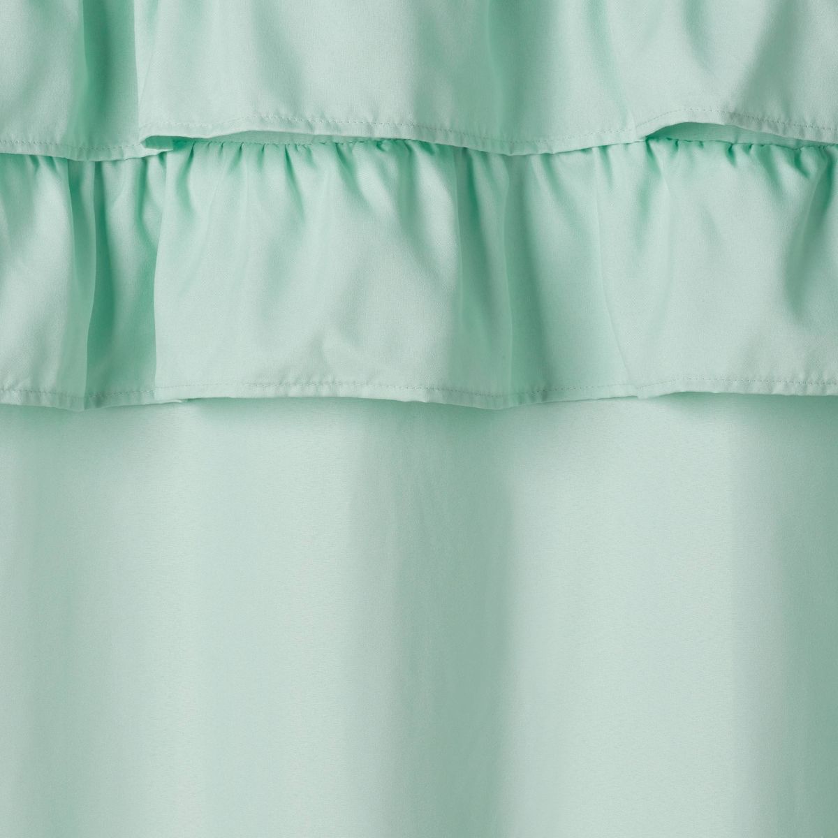 42"W x 95"L Ruffle Kids' Blackout Window Curtain Panel Mint Green - Pillowfort™