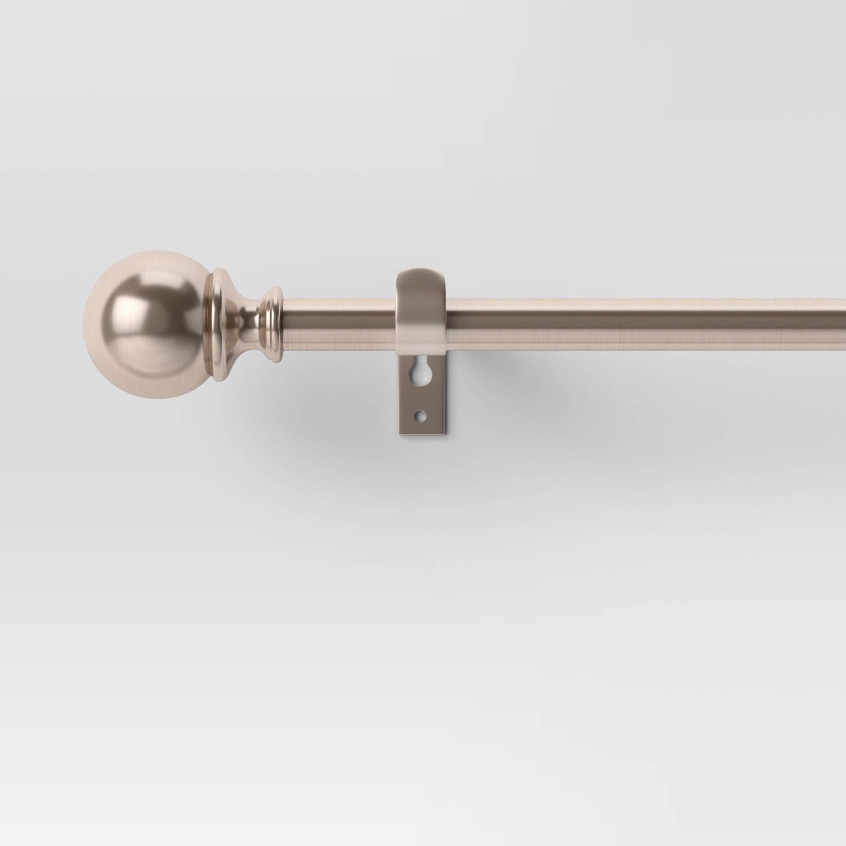 66"-120" Ball Double Curtain Rod Brushed Nickel - Threshold™: Adjustable Metal Set, Silver Finish, 30lb Capacity