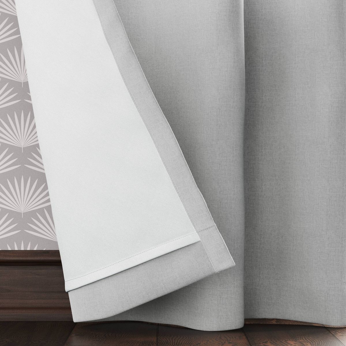 2pk 50"x63" Blackout Aruba Curtain Panels Gray - Threshold™: Recycled Polyester, OEKO-TEX Certified, Indoor Drapes
