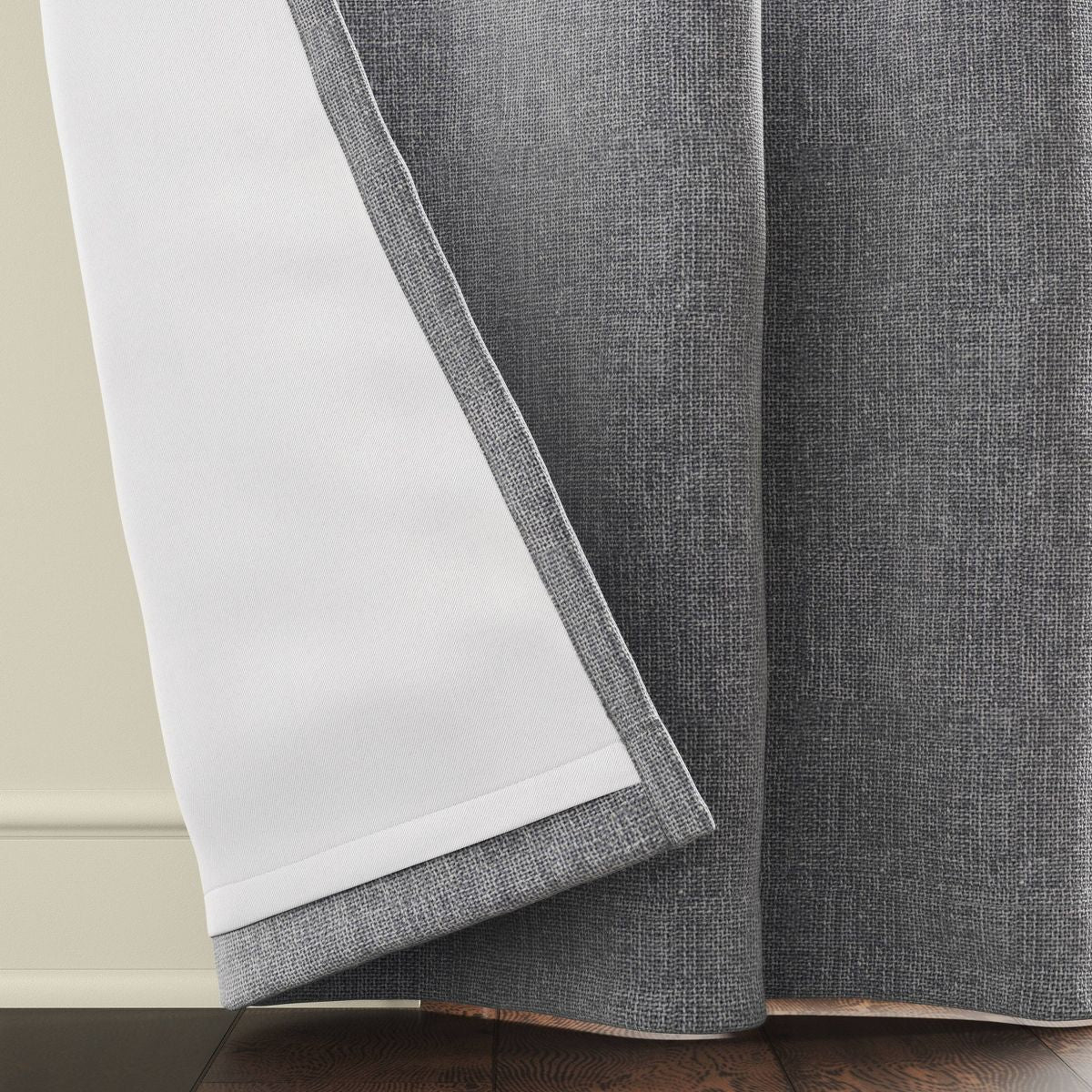 50"x84" Blackout Aruba Tie-Top Curtain Panel Charcoal - Threshold™