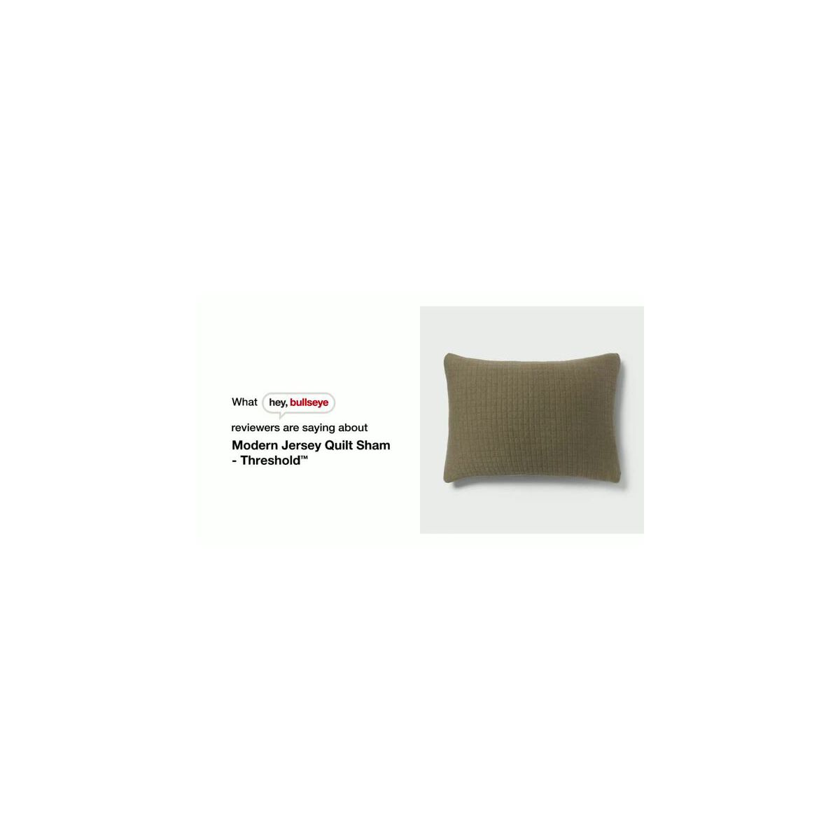 Standard Jersey Quilt Sham Heather Gray - Threshold™: Cotton Knitted, Machine Washable, No Flange Design