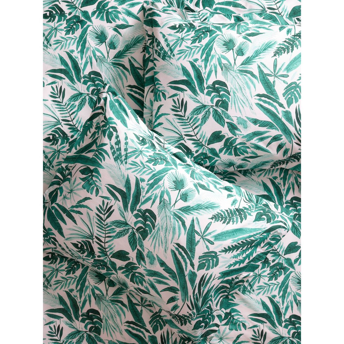 society6 Twin/Twin Extra Long Megan Galante Tropical Palm Green Brushed Cotton Duvet Set Green