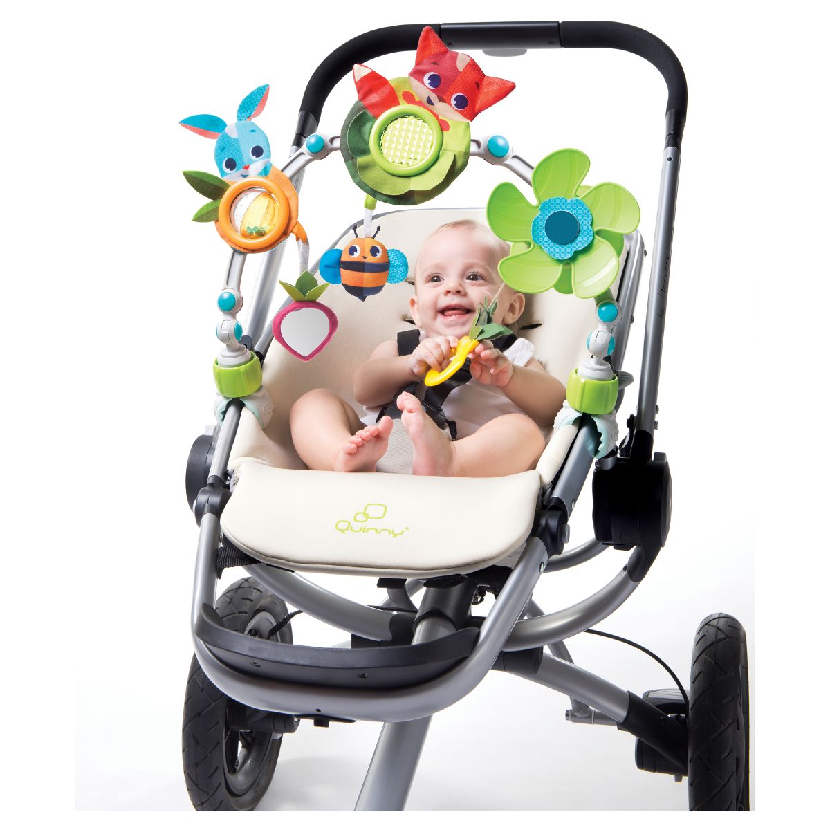 Tiny Love Meadow Days Sunny Stroll Arch Toy for Infants: Stimulating Plastic Crib Accessory with 3 Pieces