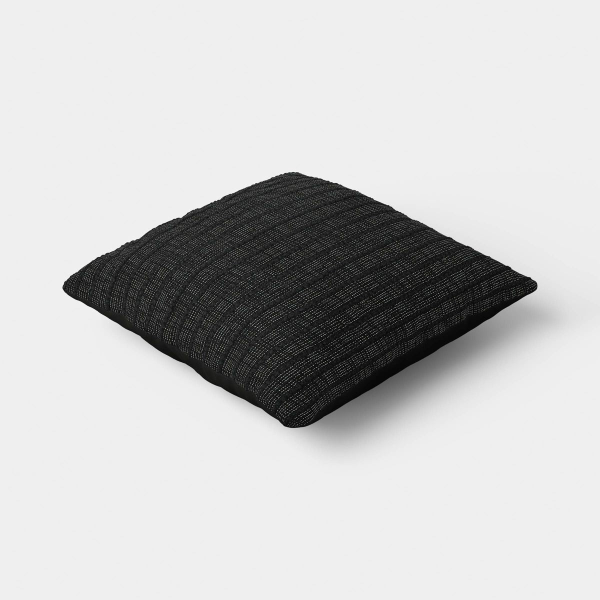 18"x18" Solid Textural Woven Pillow Black - Threshold™