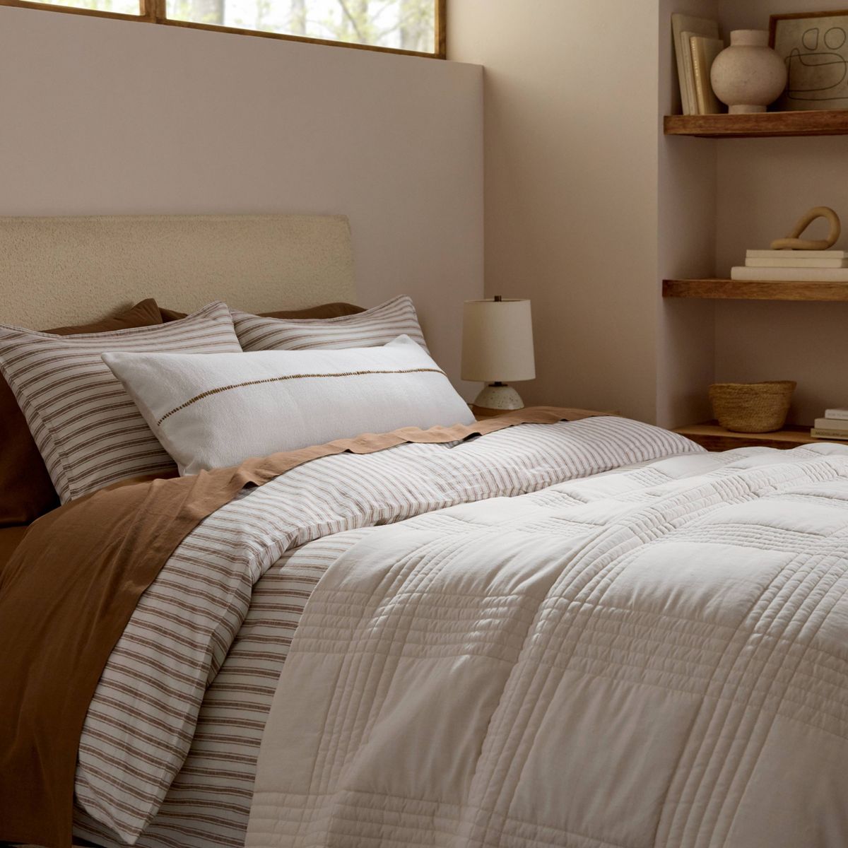 Full/Queen Relaxed Linen Quilt Parchment - Parachute for Target