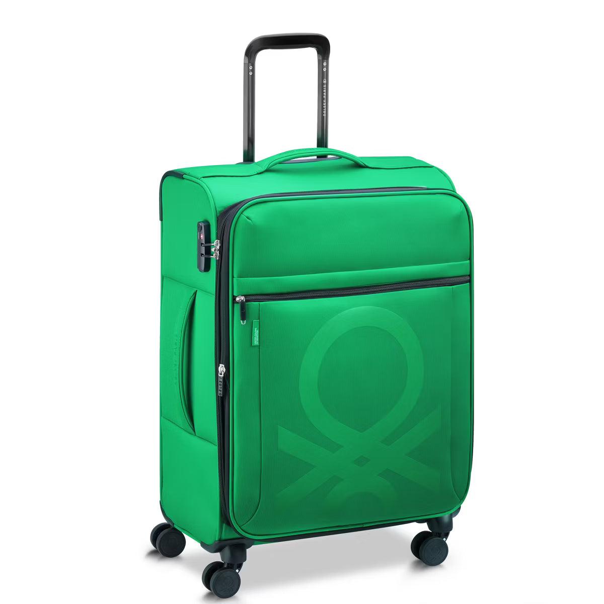 NEW - United Colors of Benetton x DELSEY PARIS: Softside Color Block 3-Piece Luggage Set – Green