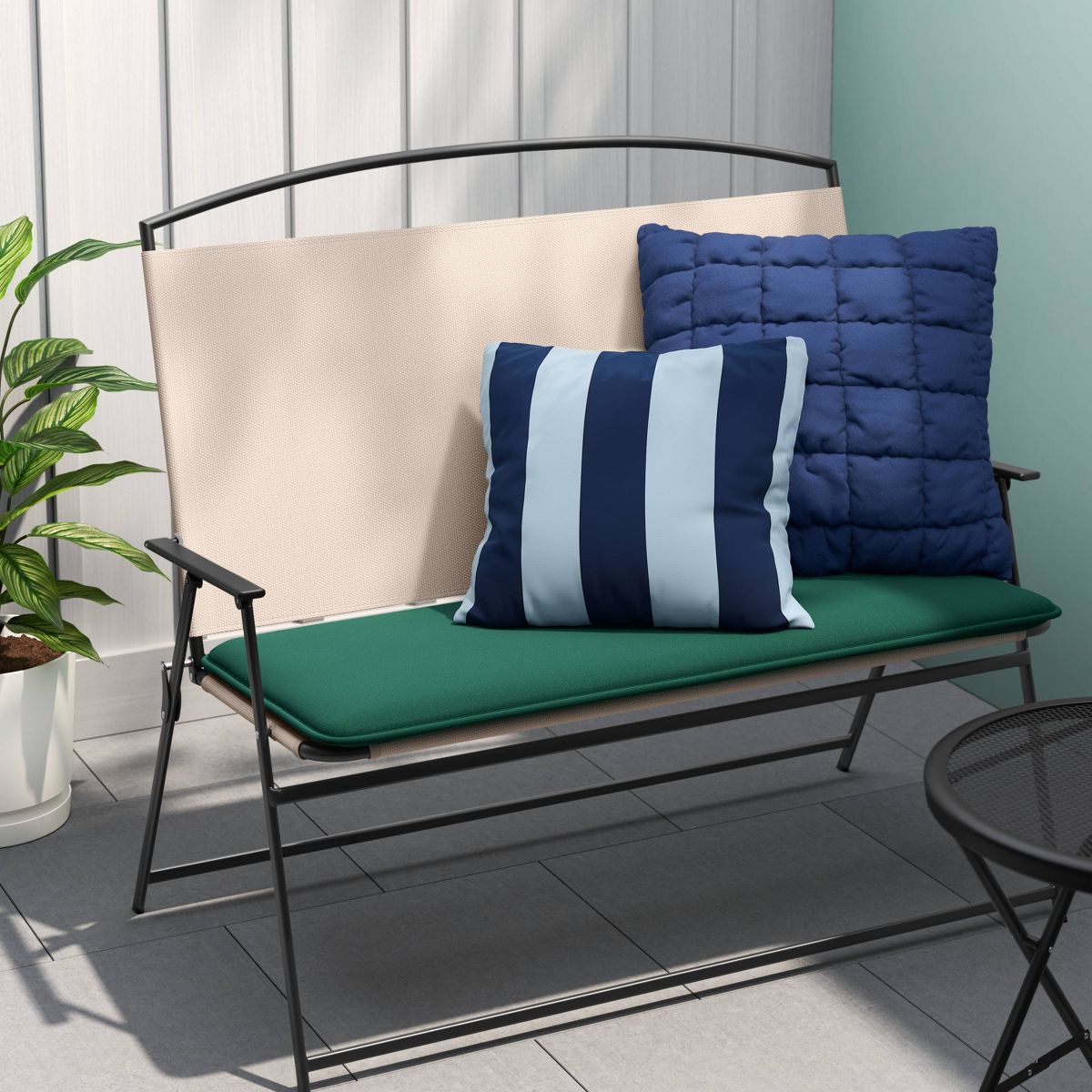 19"x19" Quilted Solid Pillow Navy - Room Essentials™
