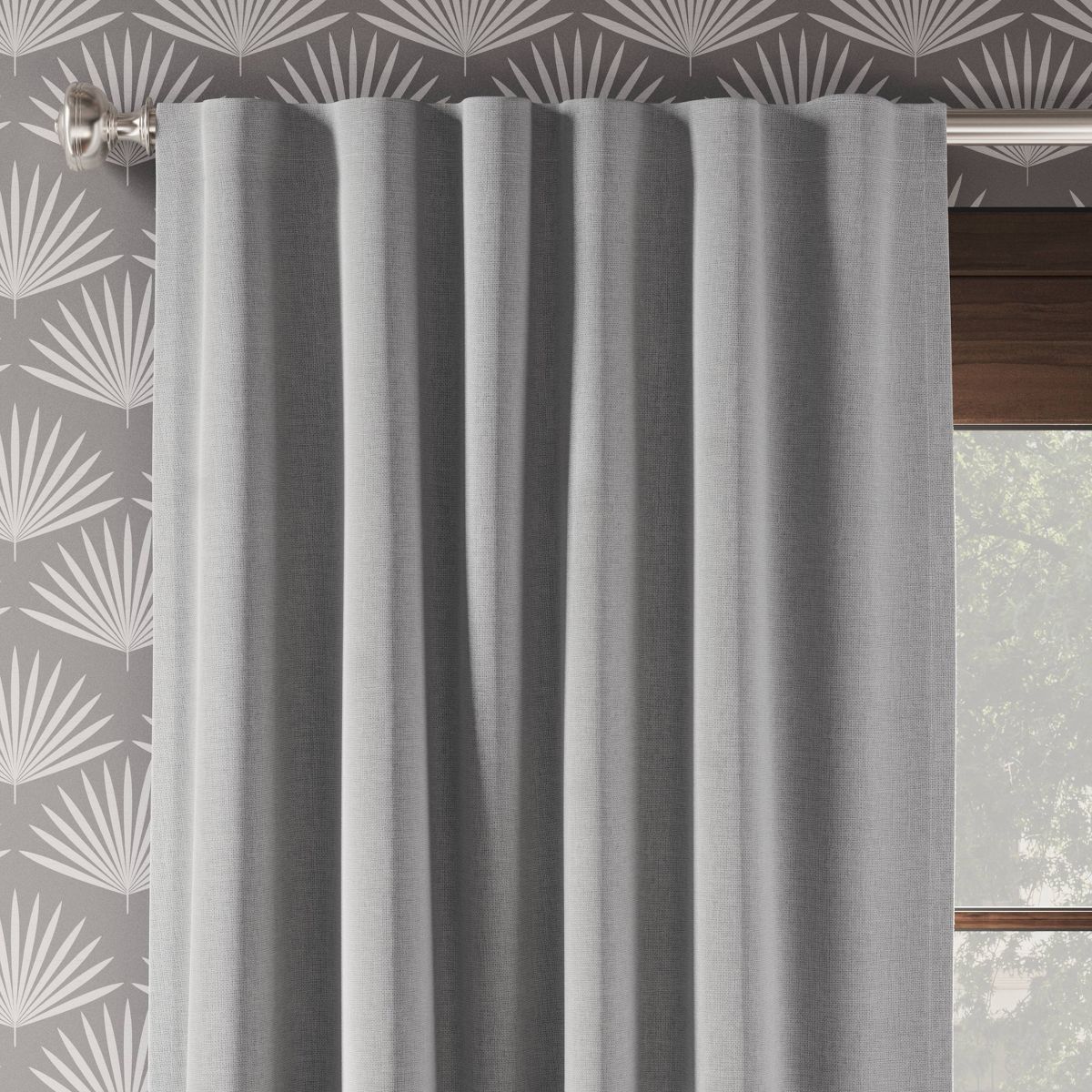 2pk 50"x63" Blackout Aruba Curtain Panels Gray - Threshold™: Recycled Polyester, OEKO-TEX Certified, Indoor Drapes