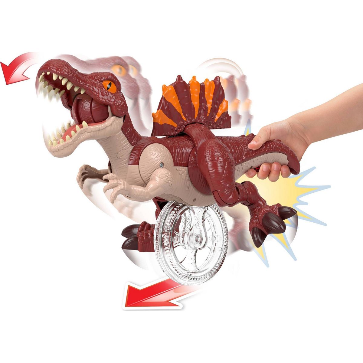 Fisher-Price Imaginext Jurassic World Rebirth Sprinting Spinosaurus Dinosaur Toy with Lunge and Chomp