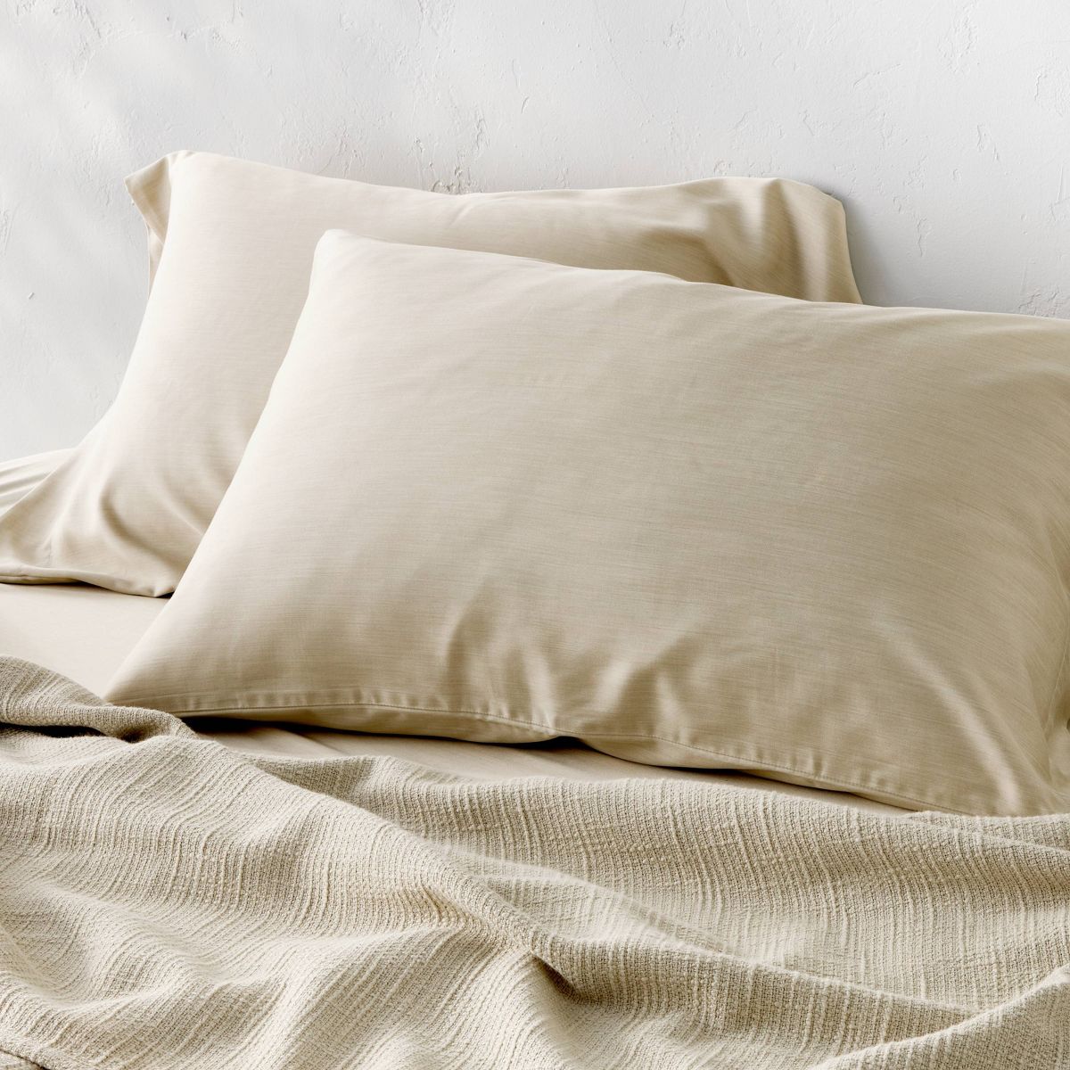 King 400 Thread Count Rayon from Bamboo Pillowcases Light Olive Green - Casaluna™