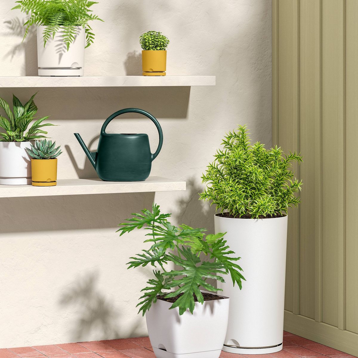 Recycled Resin Indoor Outdoor Planter 12"x21" White - Room Essentials™