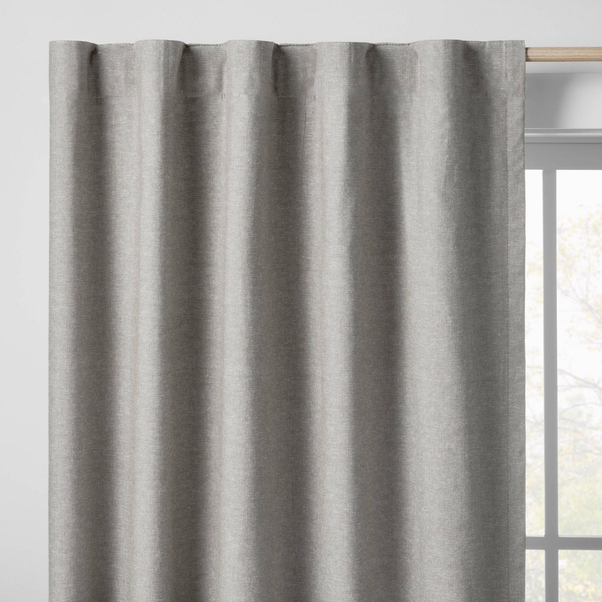 84" Blackout Chambray Cotton Kids' Panel Gray - Pillowfort™