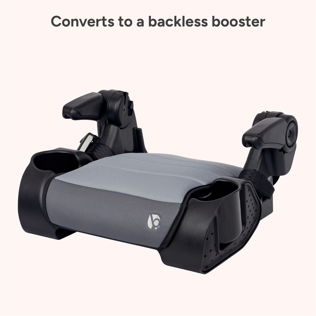 Baby Trend Koa Slim High Back Booster Car Seat with Side Sun Visors and Latch - Cosmic Gray