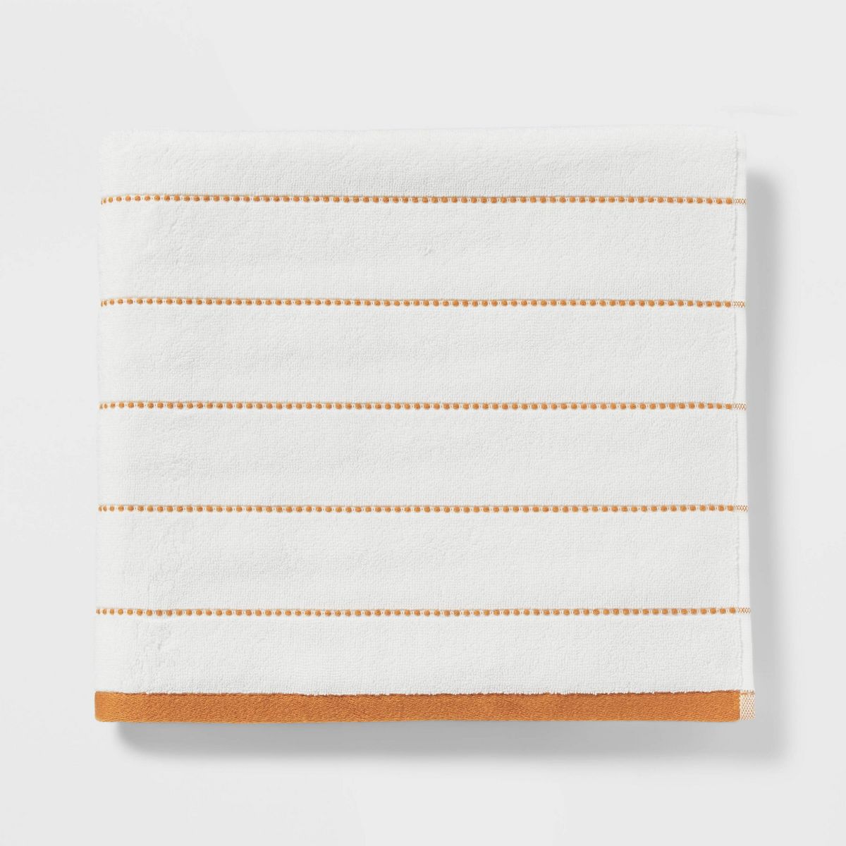 2pc Modern Pinstripe Bath Towel  White/Yellow - Threshold™