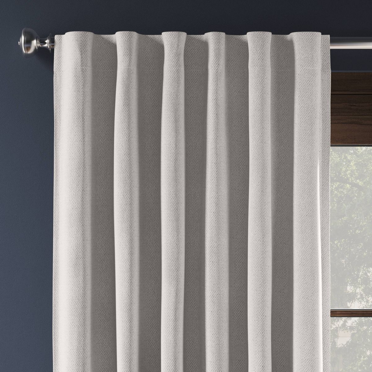 50"x63" Blackout Ashville Window Curtain Panel Gray - Threshold™: Recycled Polyester, Solid, OEKO-TEX Certified
