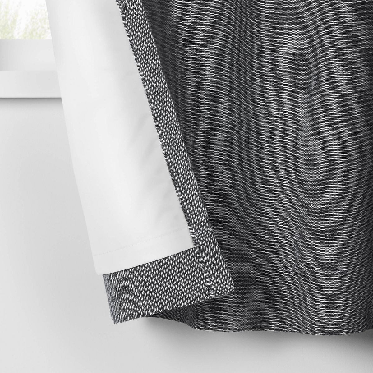 84" Blackout Chambray Cotton Kids' Panel Black - Pillowfort™