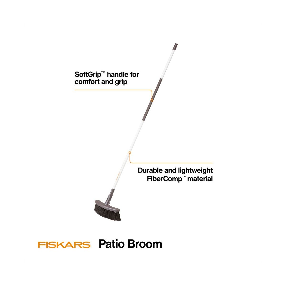 Fiskars Lightweight Outdoor Broom Metal