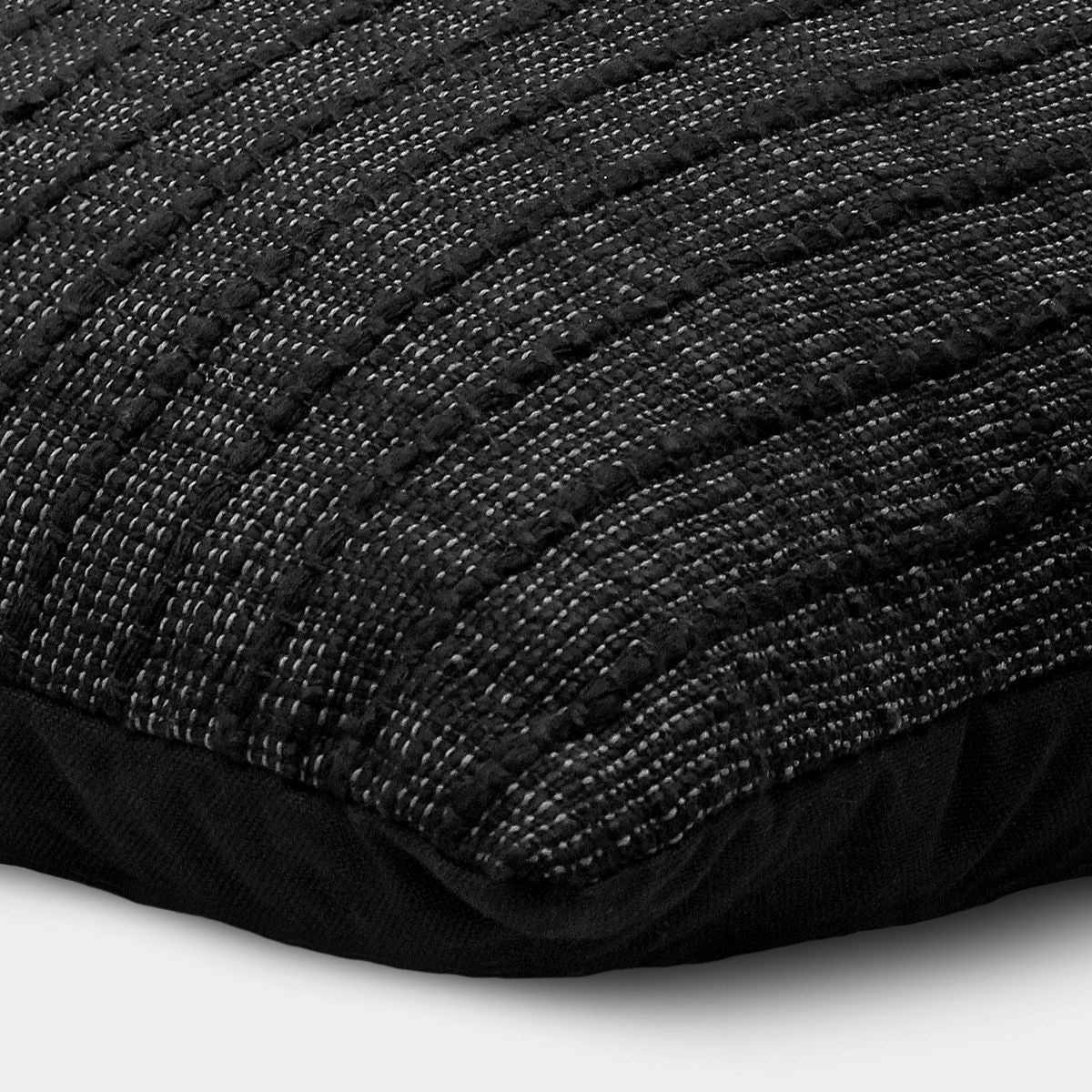 18"x18" Solid Textural Woven Pillow Black - Threshold™