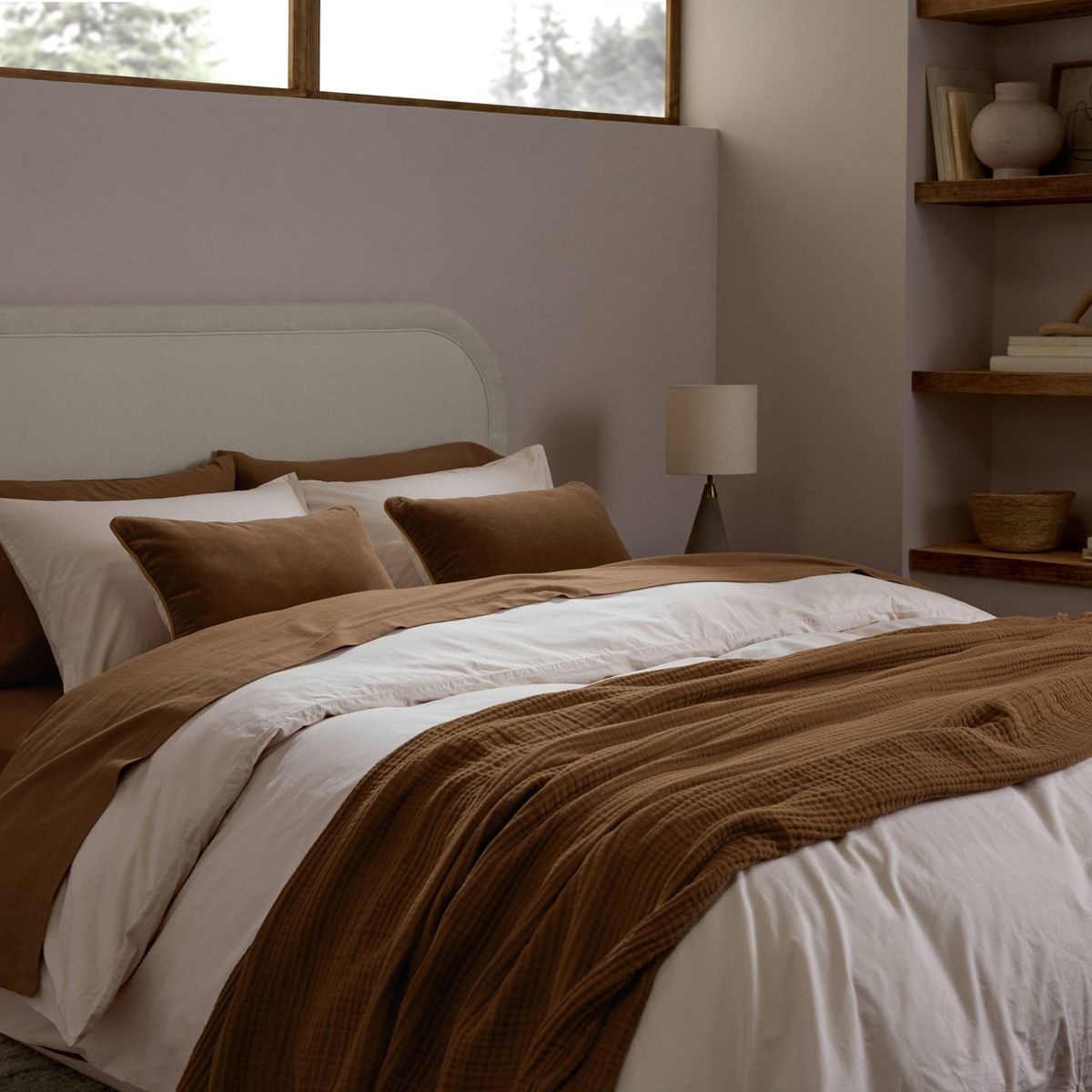 King/California King Casual Organic Cotton Duvet Cover & Sham Set Parchment - Parachute for Target