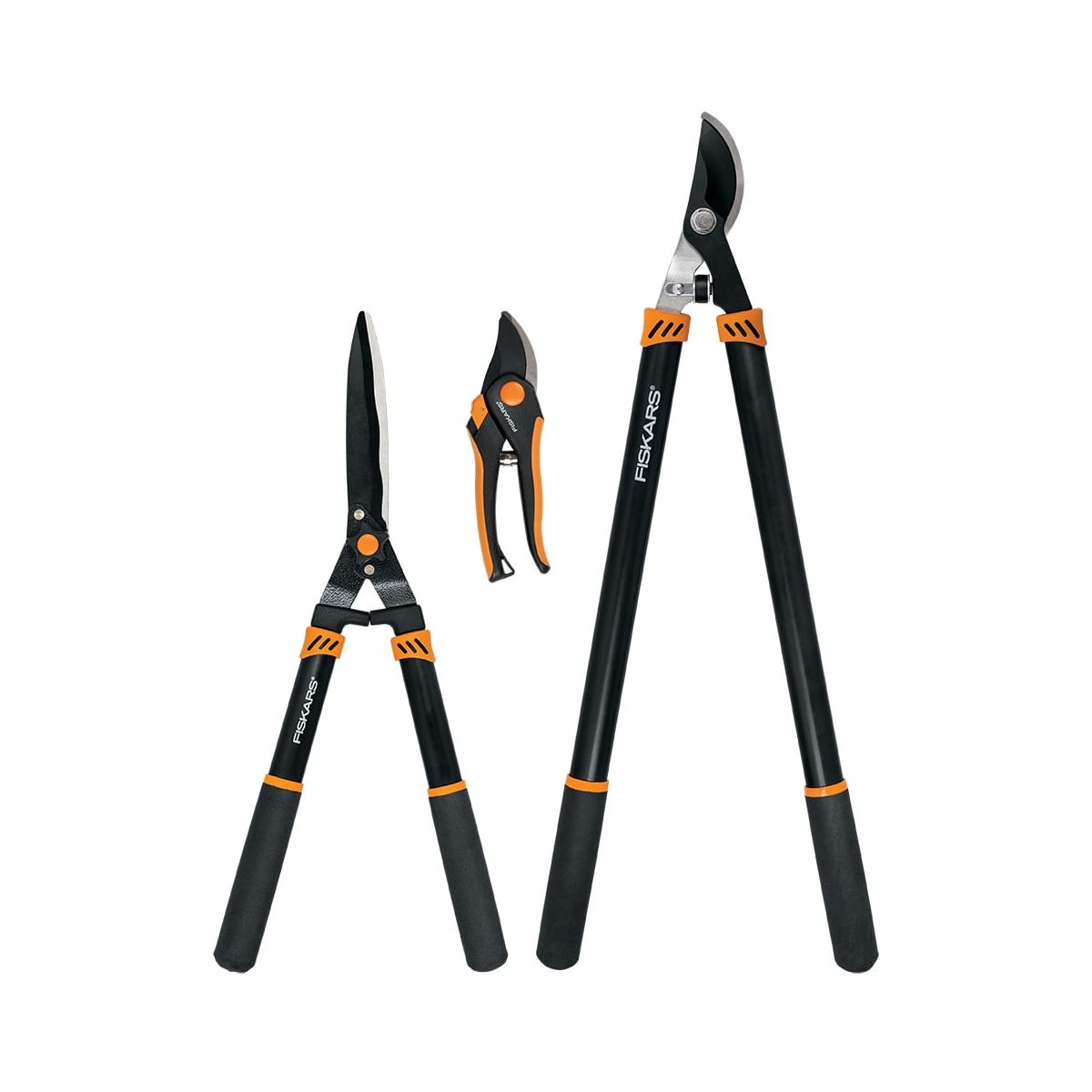Fiskars 3pc Tree & Shrub Care Set: Rust-Resistant Steel, Lifetime Limited Warranty