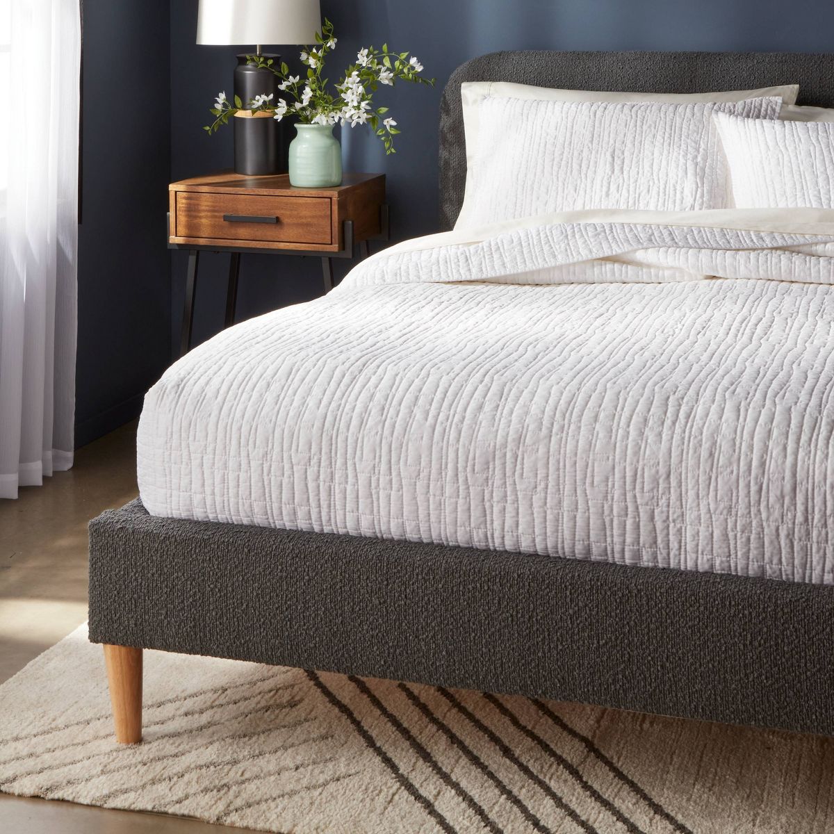 Full/Queen TENCEL® Quilt White - Threshold™: OEKO-TEX Certified, Lightweight, Cooling Comfort Coverlet