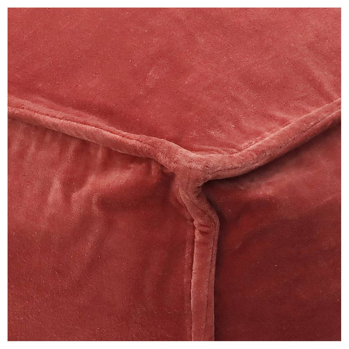 Costa Velvet Pouf Blush - Threshold™: Modern Square Upholstered Footstool, No Assembly Required