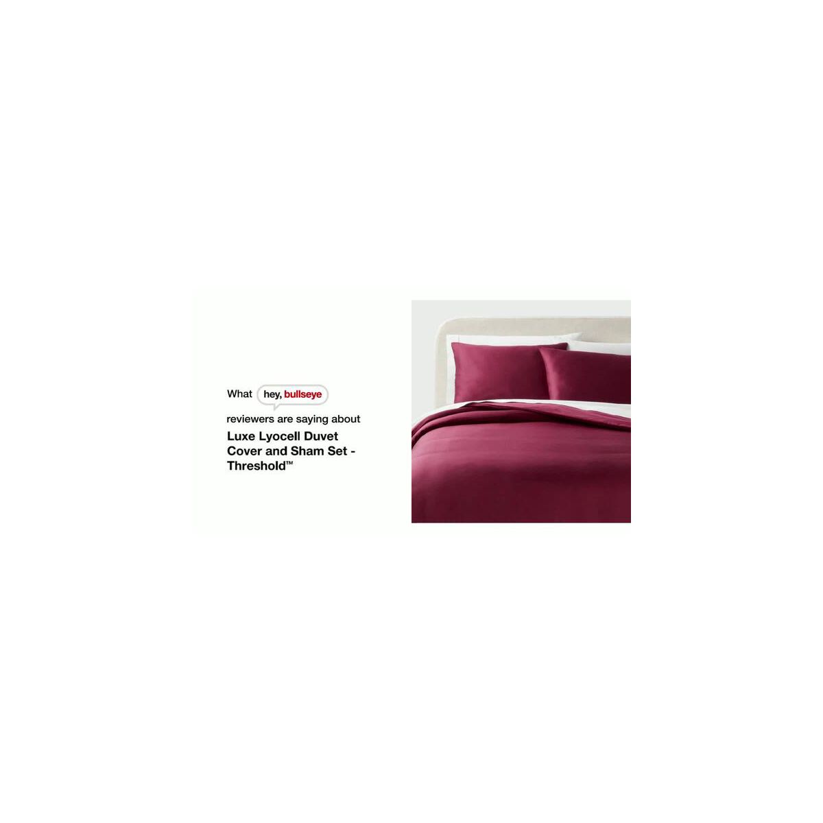 King TENCEL™ Duvet Cover and Sham Set Blush - Threshold™: OEKO-TEX Certified, 320 Thread Count, Cooling Satin Weave
