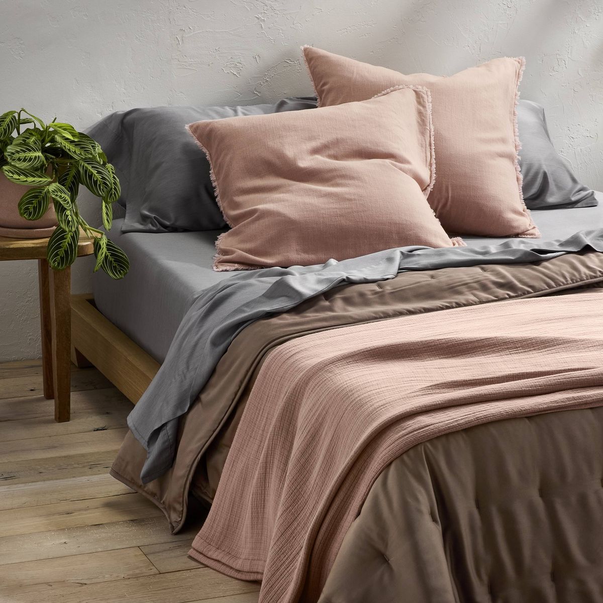 King 400 Thread Count Rayon from Bamboo Pillowcases Dark Gray - Casaluna™