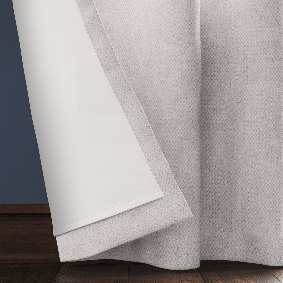 50"x63" Blackout Ashville Window Curtain Panel Gray - Threshold™: Recycled Polyester, Solid, OEKO-TEX Certified