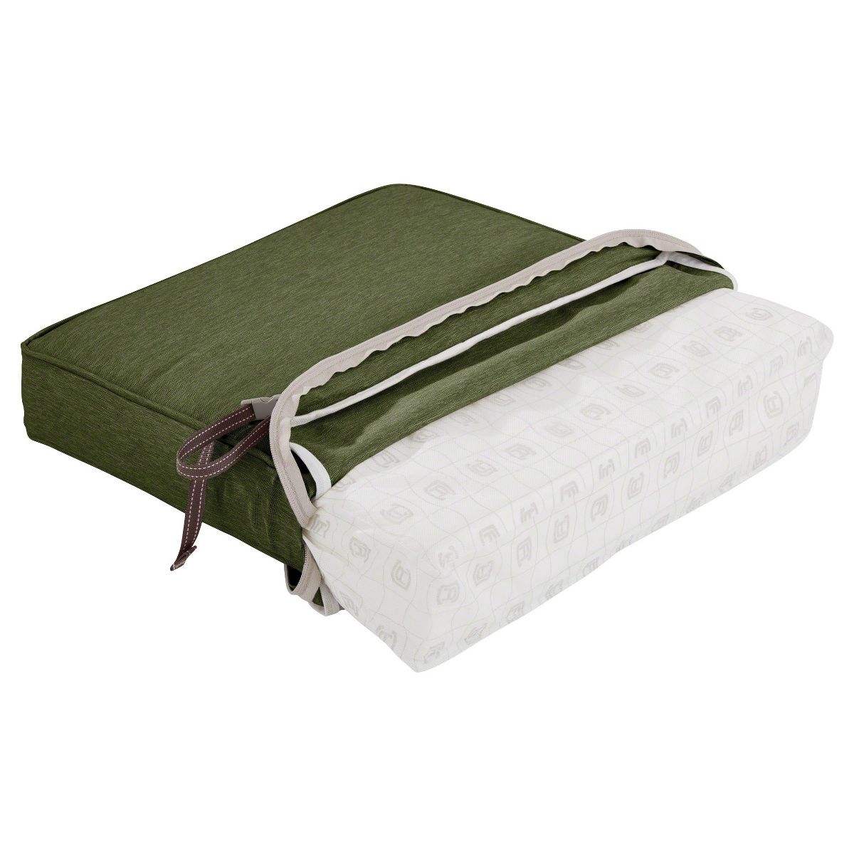 Montlake Fadesafe Patio Bench/Settee Cushion Heather Fern Green - Classic Accessories: Water-Resistant, Zippered Cover