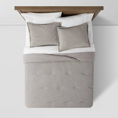 Washed Waffle Weave Comforter and Sham Set - Threshold: OEKO-TEX