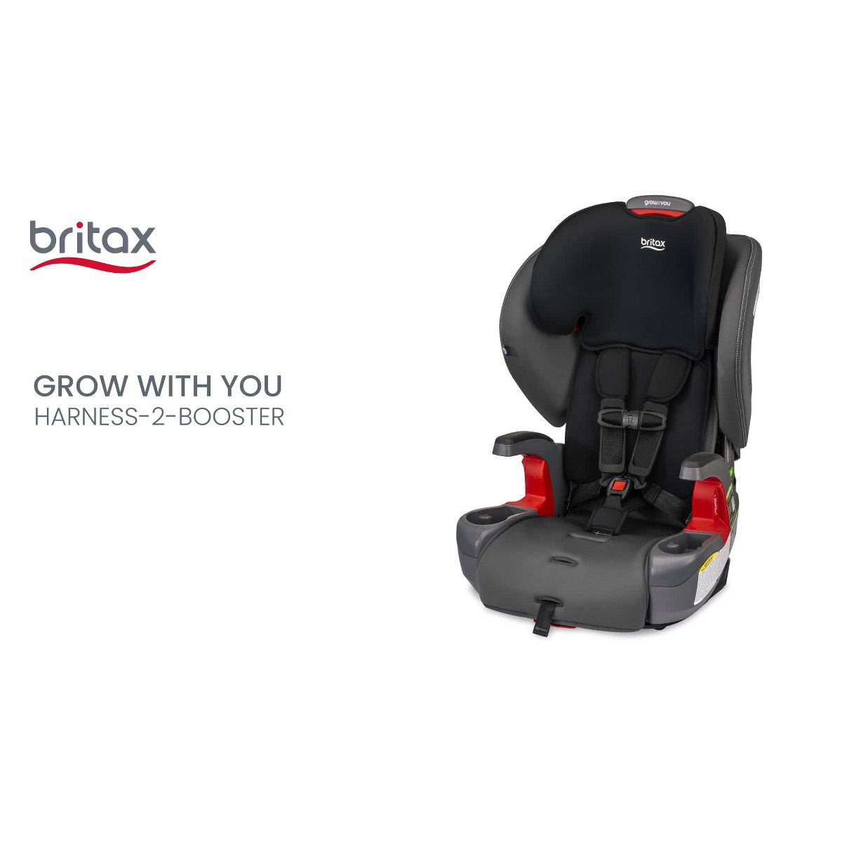 Britax Grow with You Harness SafeWash Booster Car Seat - Mod Black