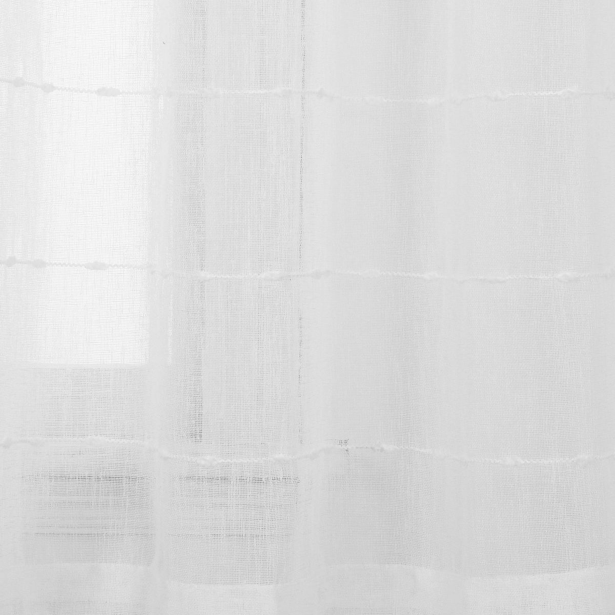 Set of 2 (108"x38") Farmhouse Textured Grommet Sheer Window Curtain Panels Bleach White - Lush Décor: Light Filtering, Polyester
