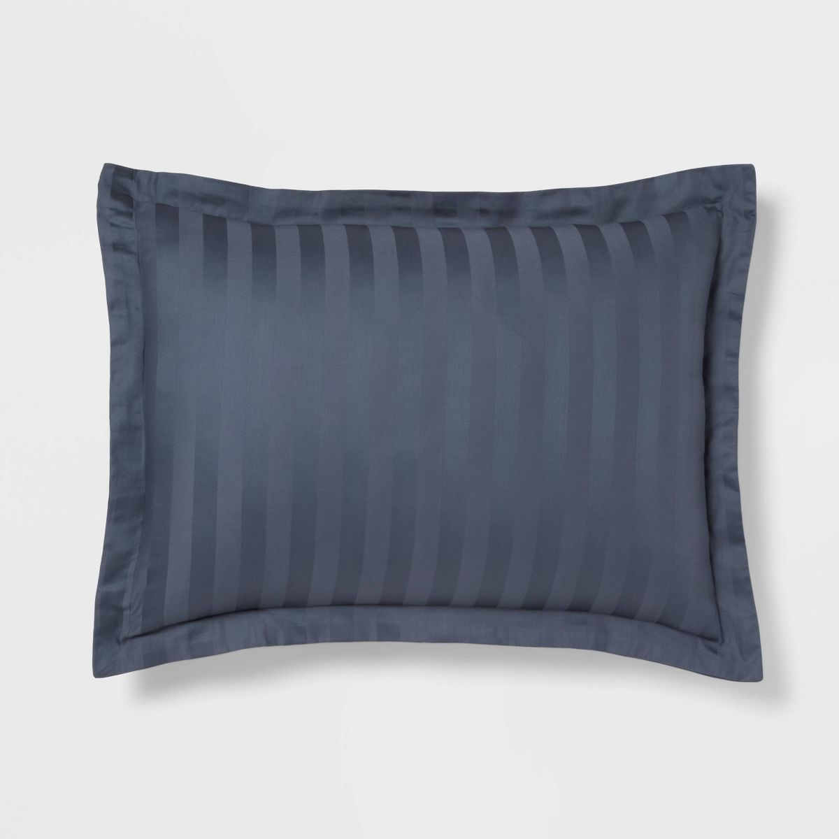 3pc King Luxe Striped Damask Duvet Cover and Sham Set Dark Teal Blue - Threshold™: Cotton, 300 Thread Count, OEKO-TEX Certified