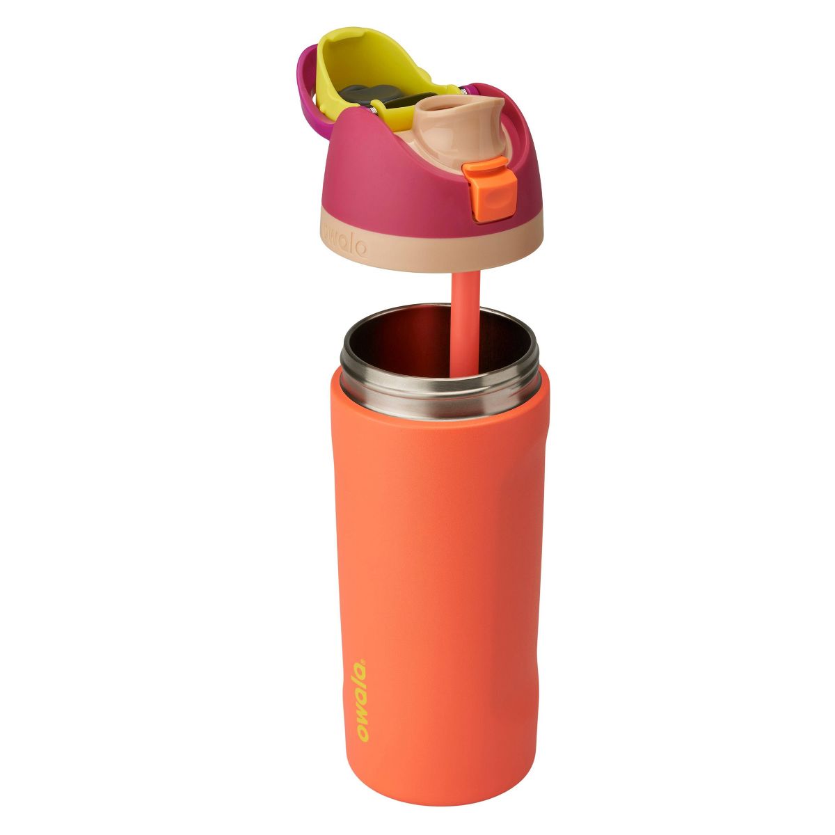 Owala Special Edition 16oz Kids' FreeSip Stainless Steel Water Bottle - Neon Nectar