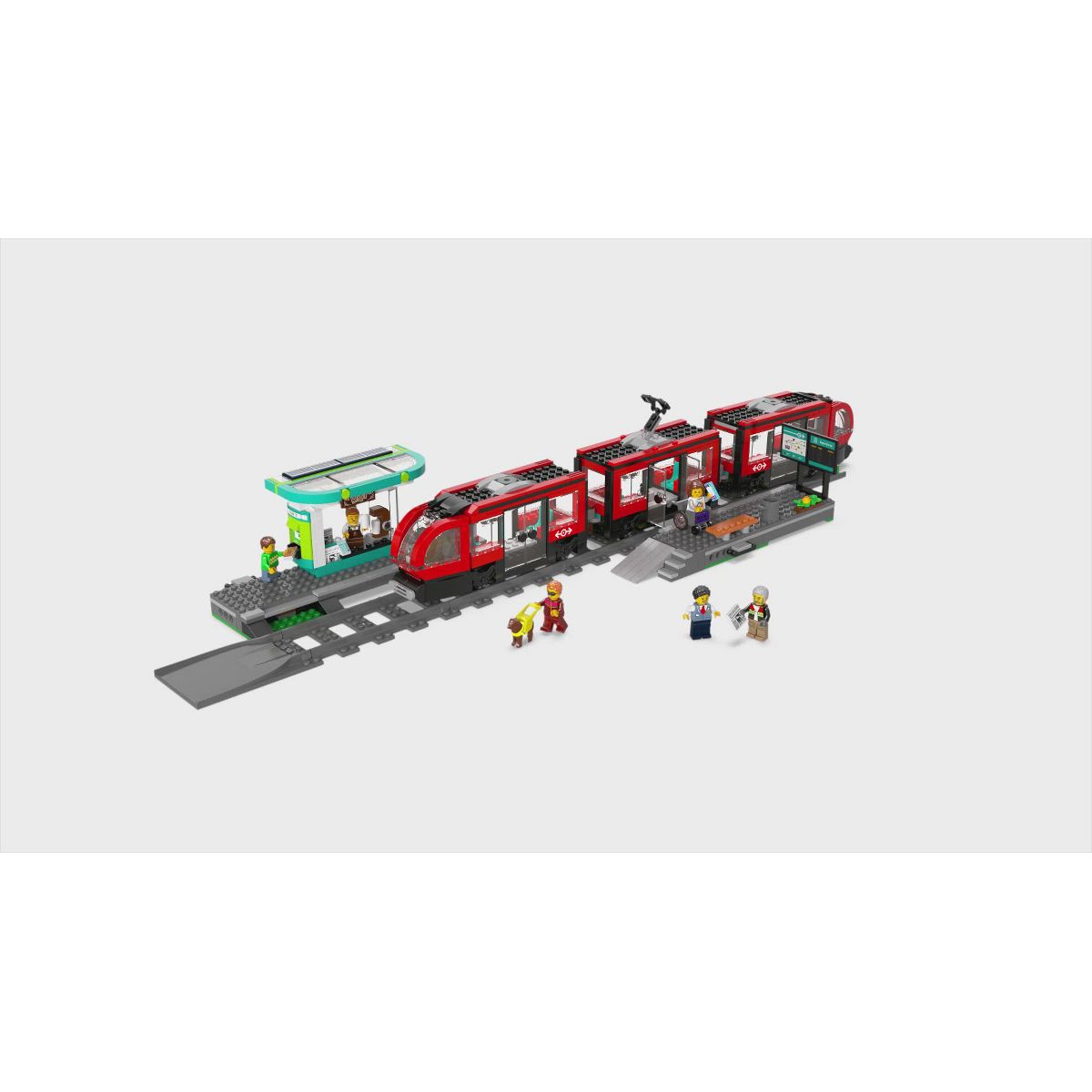 LEGO City Downtown Streetcar and Station Toy Train Set 60423