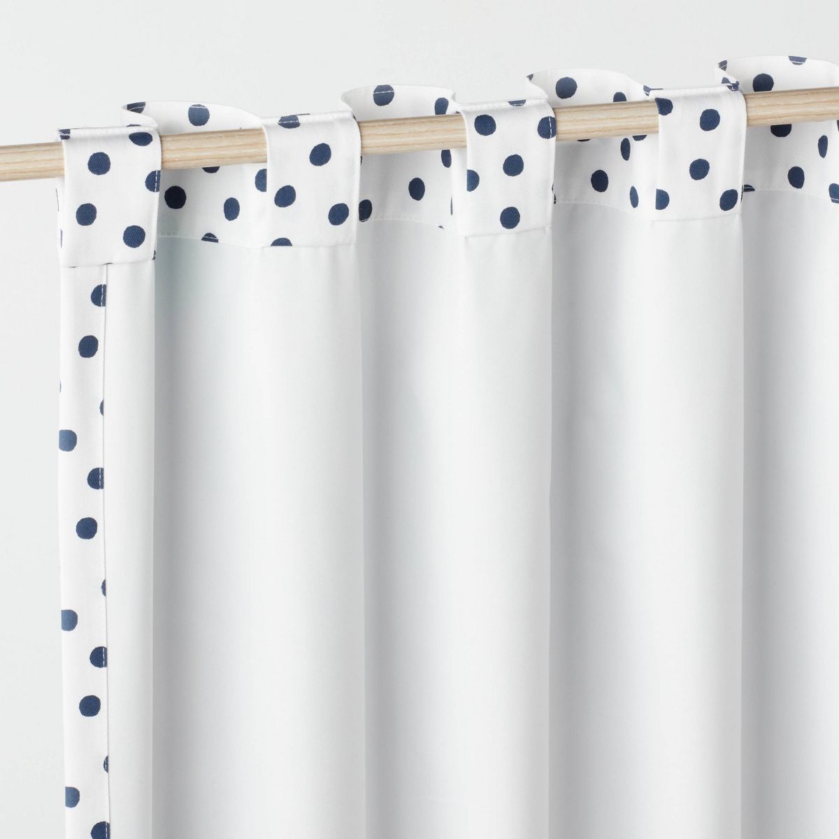 42"W x 84"L Dot Kids' Curtain Blackout Window Curtain Panel Navy - Pillowfort™