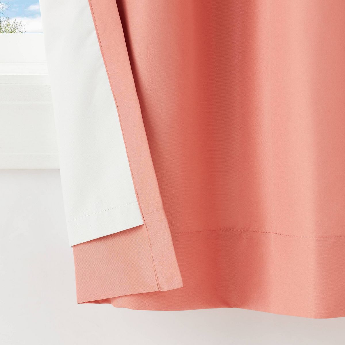42"W x 84"L Tonal Window Kids' Blackout Window Curtain Panel Pink - Pillowfort™