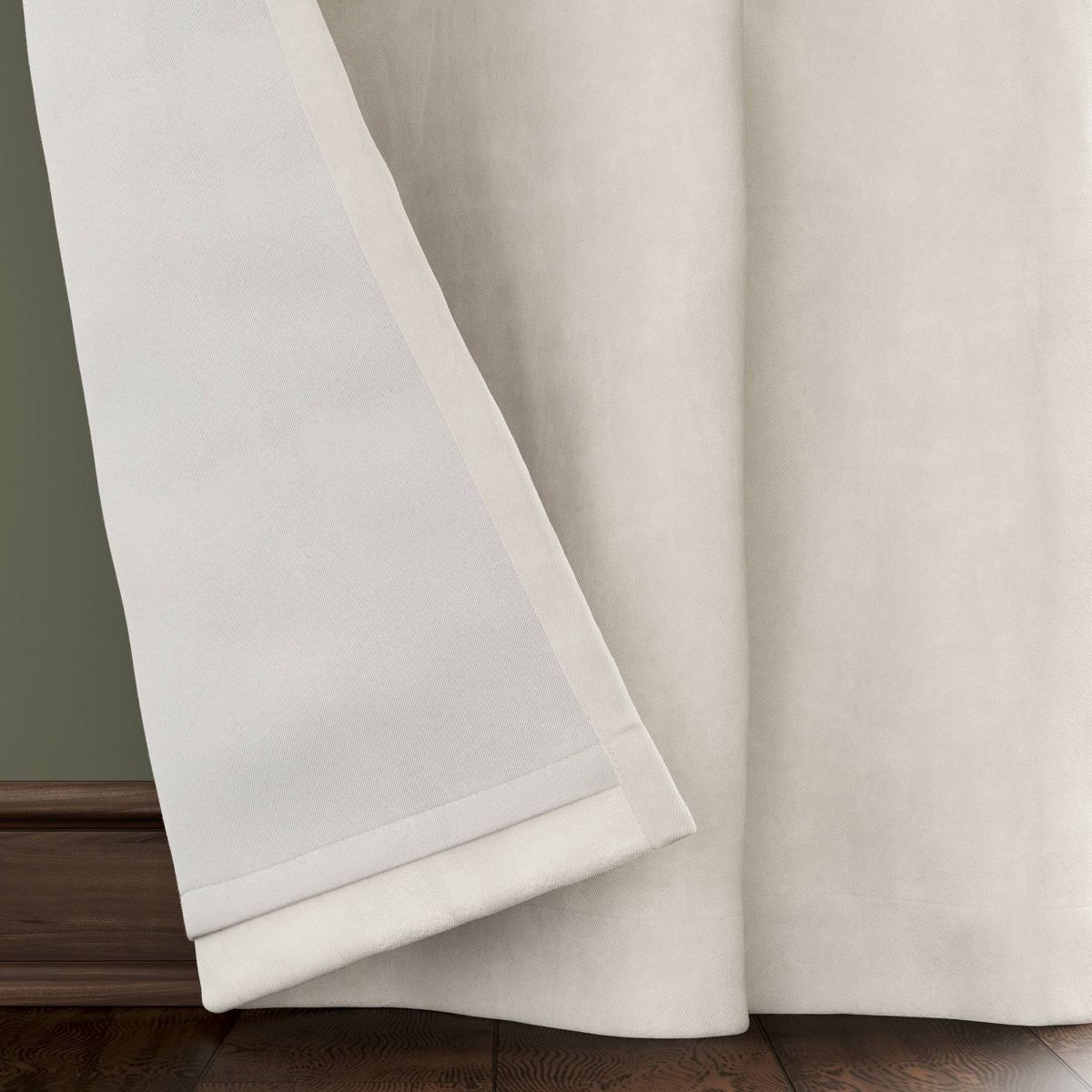 50"x63" Blackout Chenille Curtain Panel Ivory - Threshold™: Contemporary Lined Solid, Indoor Use, Back Tab, Rod Pocket
