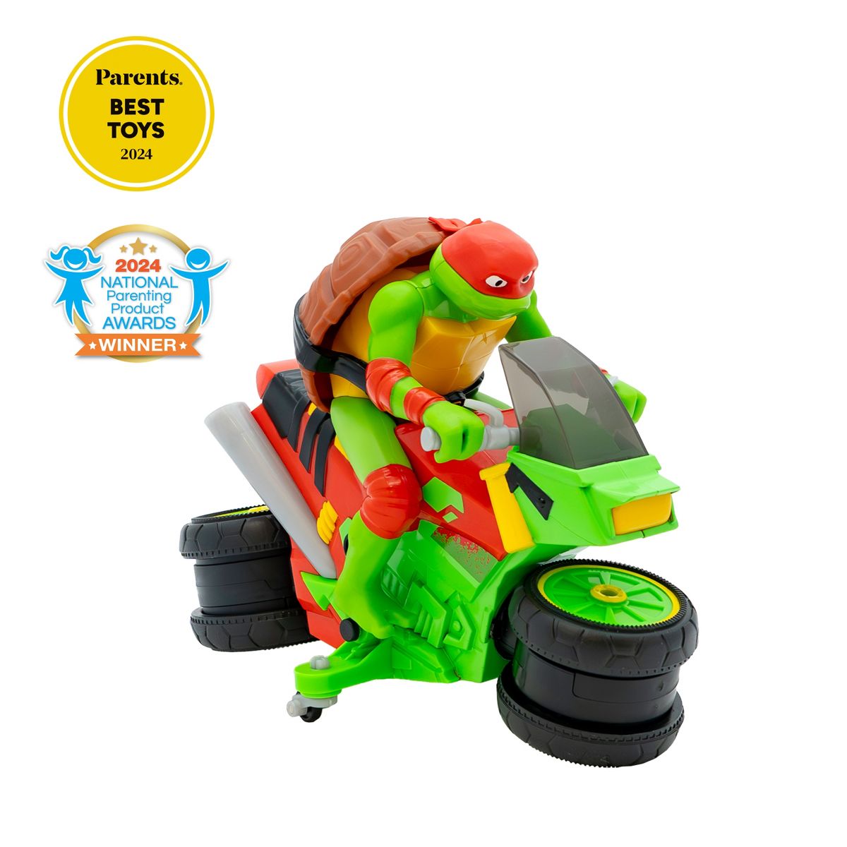 Teenage Mutant Ninja Turtles RC Raph's Rad Ride: Remote Control Motorcycle, Fine Motor Skills Development, Battery-Powered