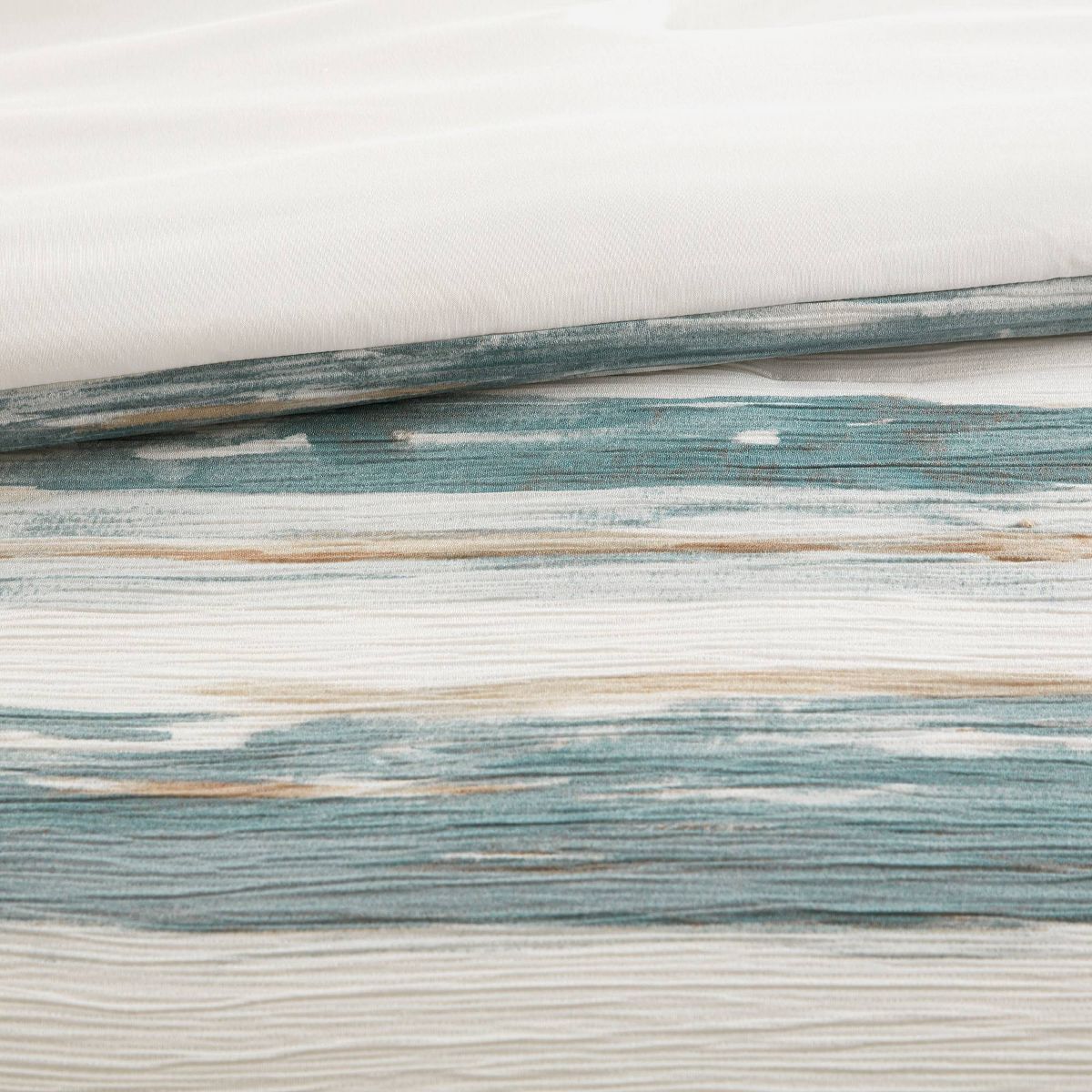 5pc King Watercolor Striped Comforter Set Blue