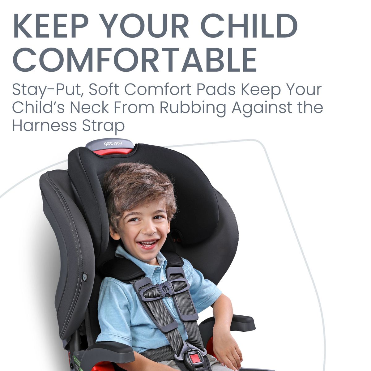 Britax Grow with You Harness SafeWash Booster Car Seat - Mod Black
