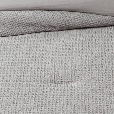 Washed Waffle Weave Comforter and Sham Set - Threshold: OEKO-TEX