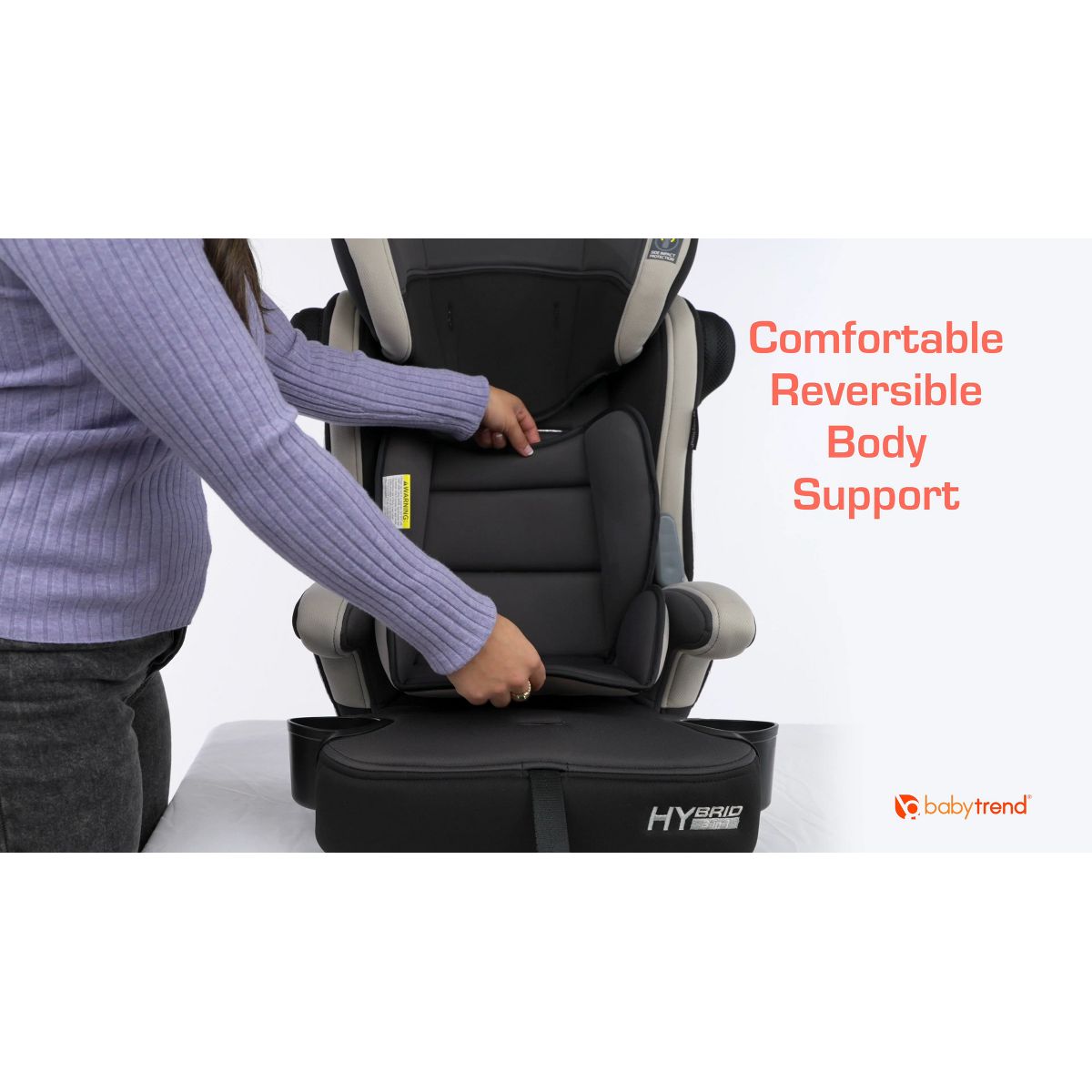 Baby Trend Hybrid SI 3-in-1 Combination Booster Car Seat with Side Impact Protection - Madrid Black