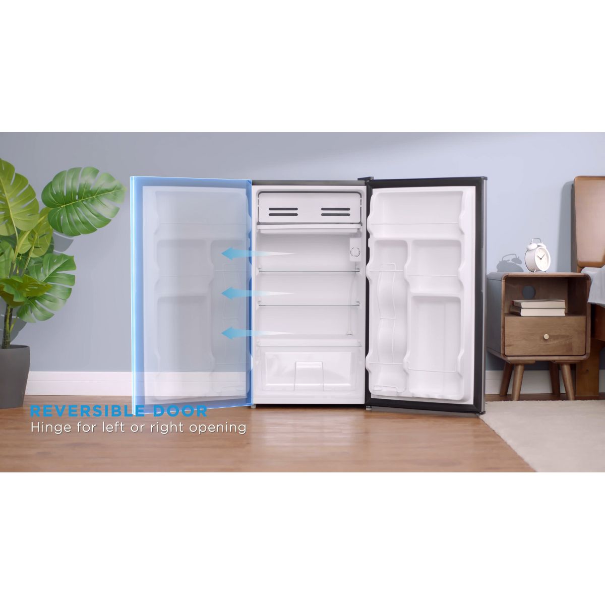 Midea 3.3 cu ft Mini Dorm Refrigerator with Freezer Silver