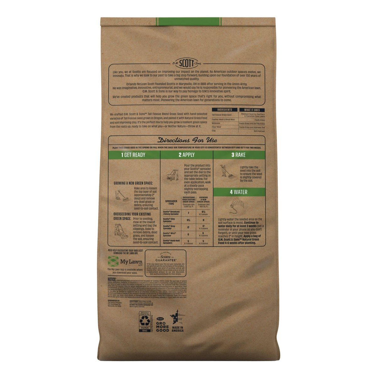 Scotts Tall Fescue Grass Seed