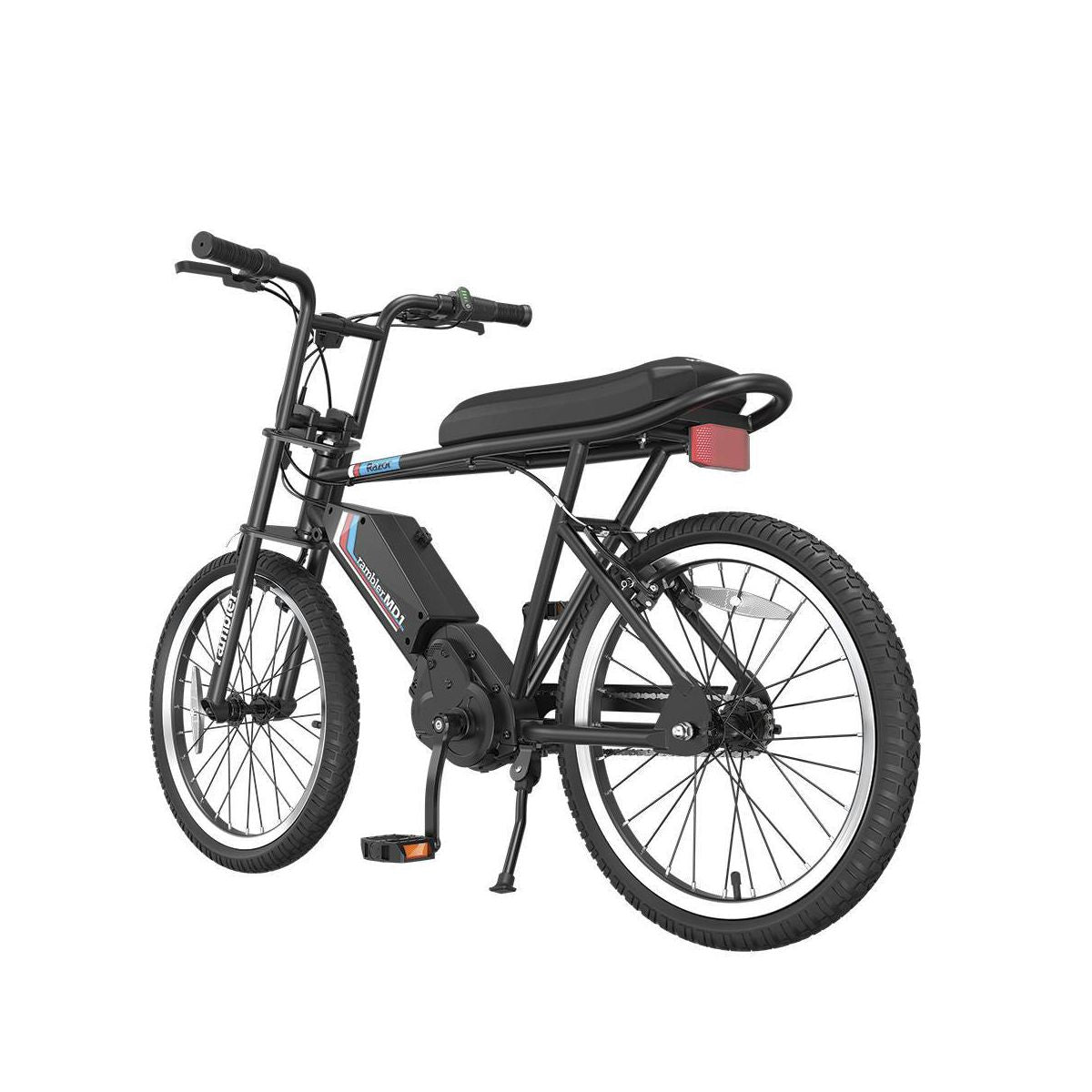 Razor Rambler MD1 Kids Ebike 20" Step-Over Electric Cruiser Bike - Black: Steel Frame, Twist Throttle