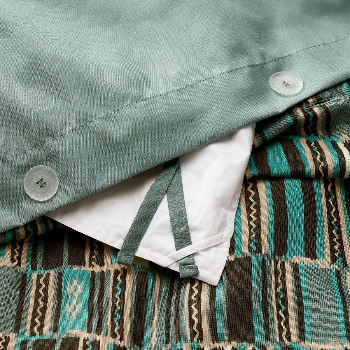 King Jungalow Sun in the Water Duvet Cover & Sham Set Teal - Opalhouse designed with Jungalow: Polyester, 210 Thread Count